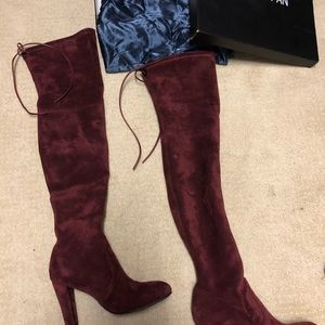 Over the Knee Red Boots